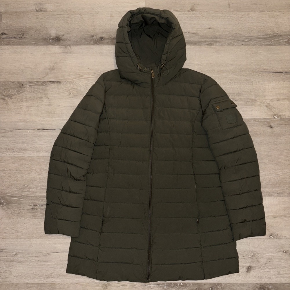 LRL Ralph Lauren Full Zip Puffer Jacket Army Green Woman's Large